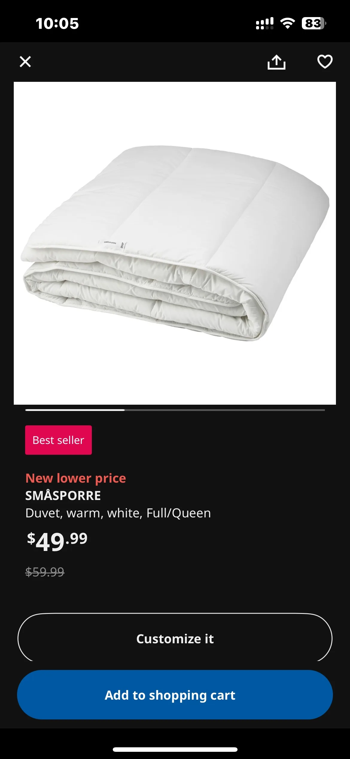 Ikea full size blanket thumbnail