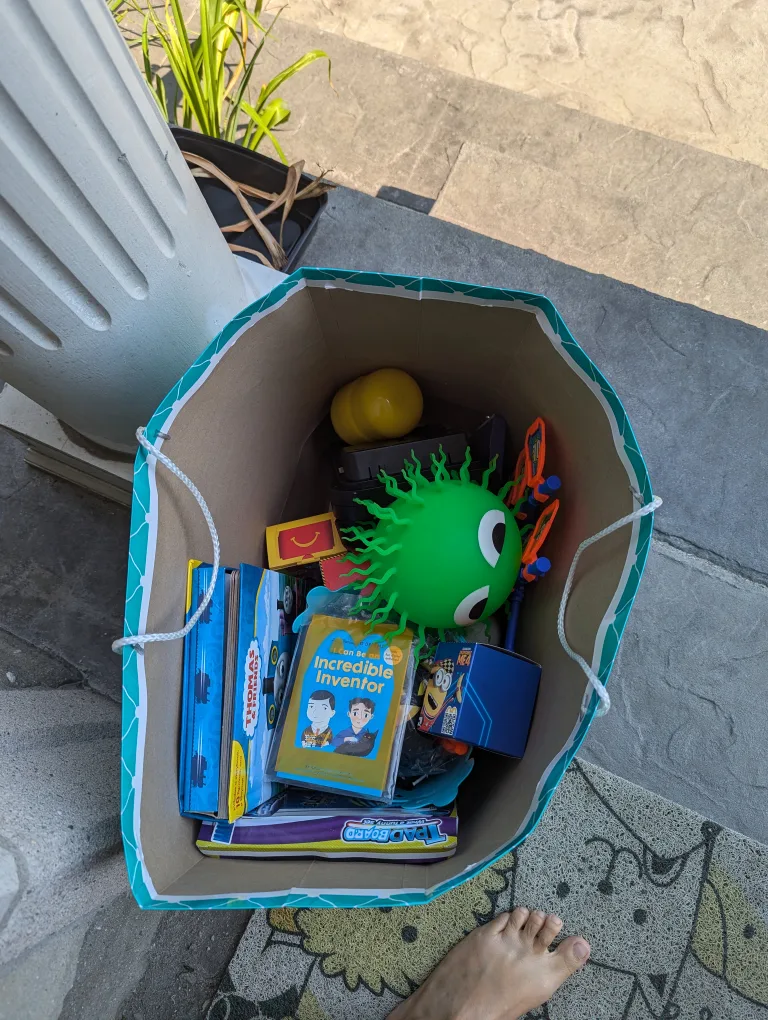 Large Gift Bag of random toys thumbnail
