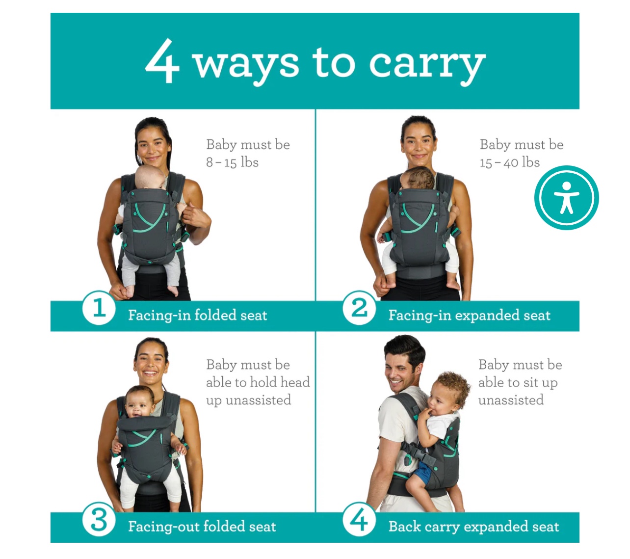 Infantino Carry On Multi-Pocket Carrier - photo 5