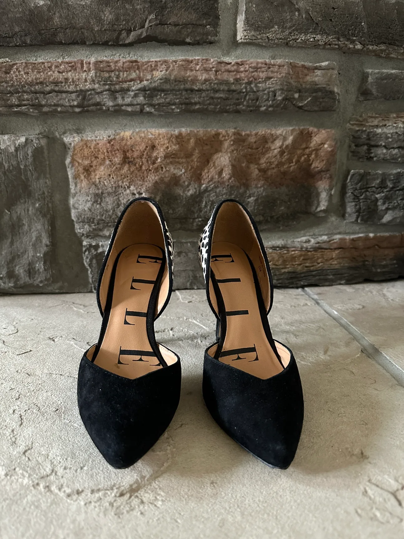 ELLE Black and White Heels image indicator(2)