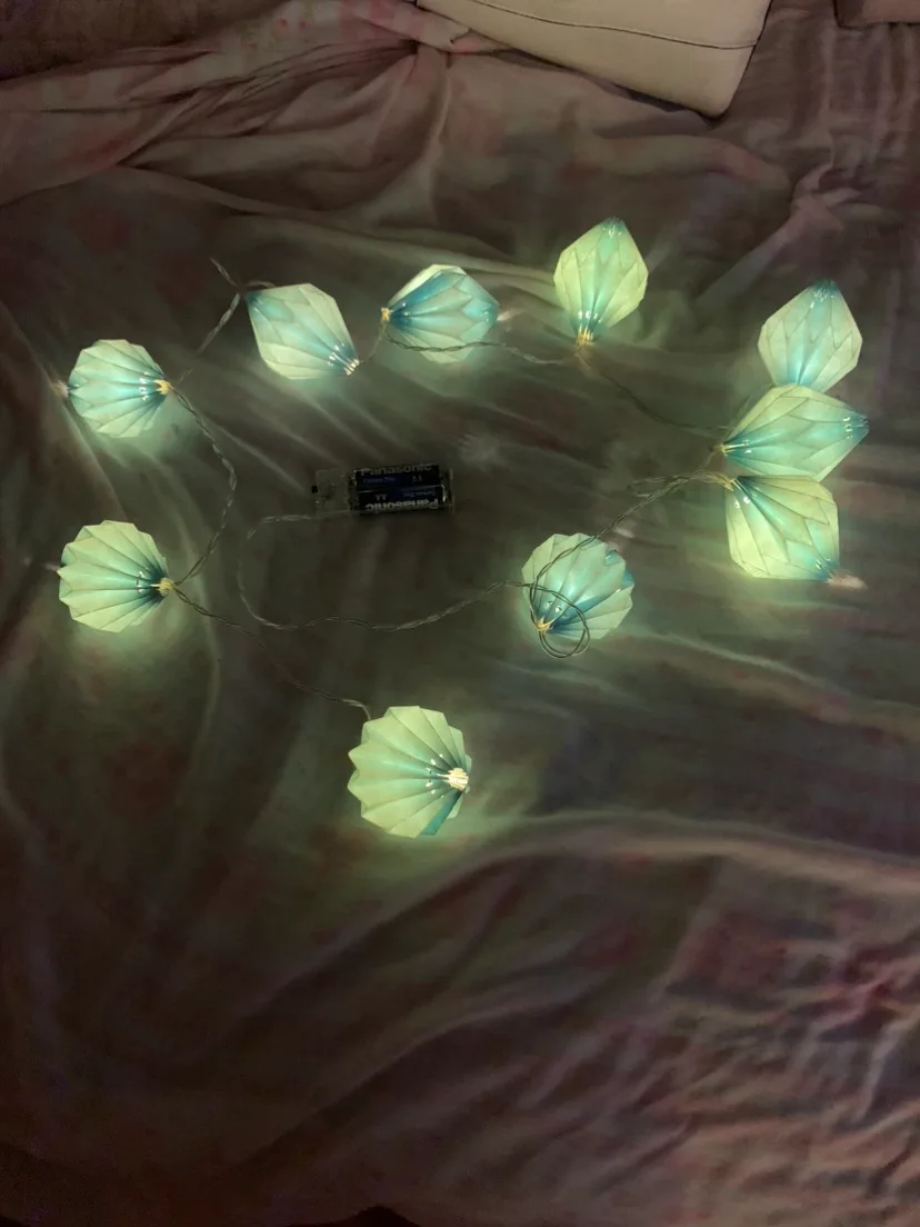 Blue Paper Lantern String Lights thumbnail