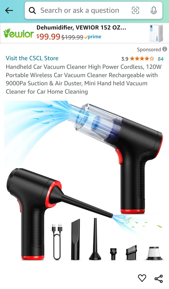 Brand New 2 in 1 vaccum cleaner