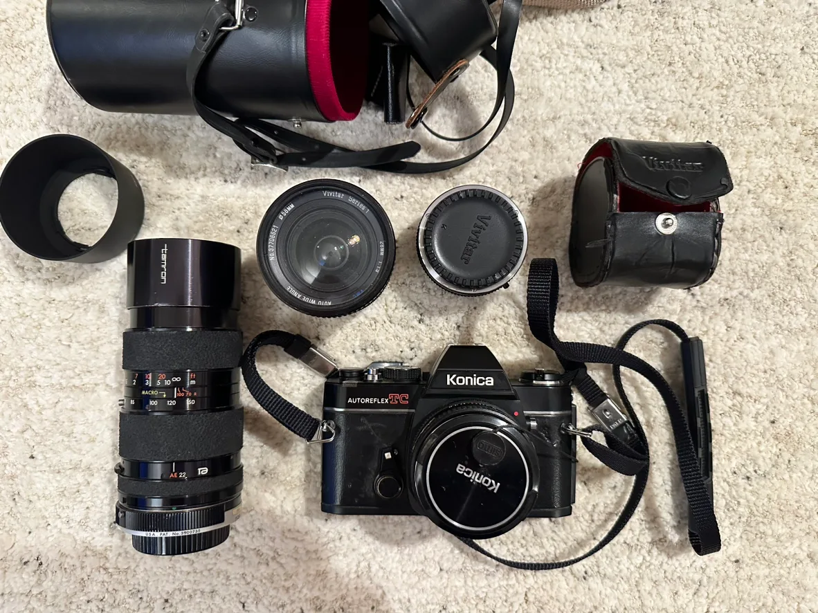 Konica Film Camera + 3 Lenses thumbnail