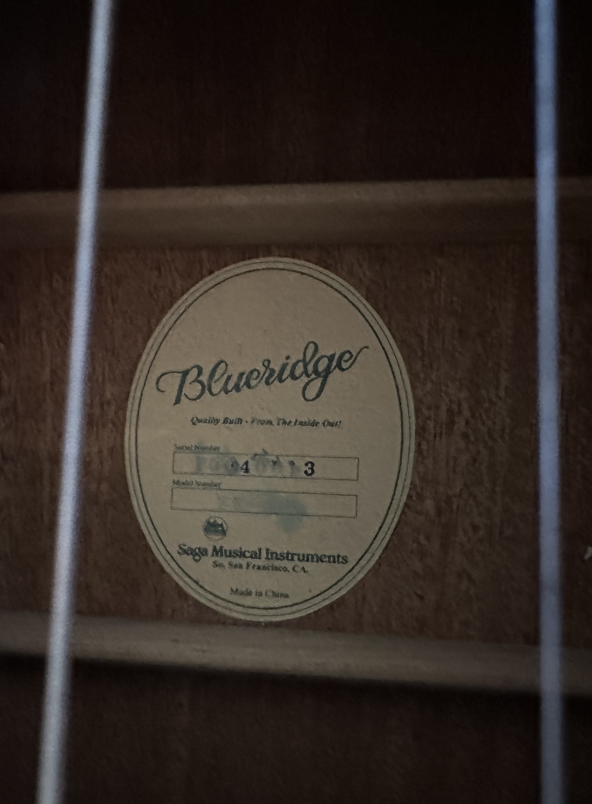 Blueridge Acoustic Guitar - photo 3