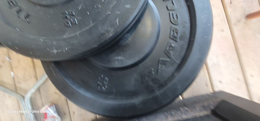 Weight Bench with Barbell and Weights - photo 2