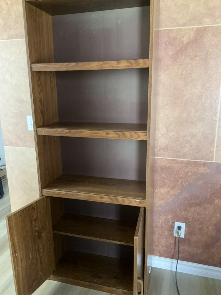 Wooden Bookcase with Doors #freecycle