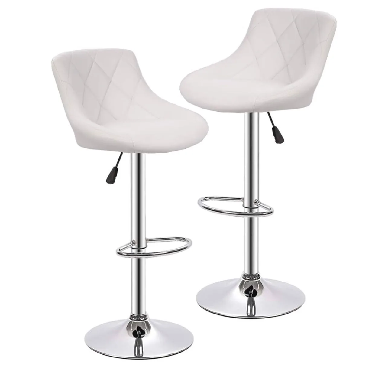 White Bar Stools- 4 pieces