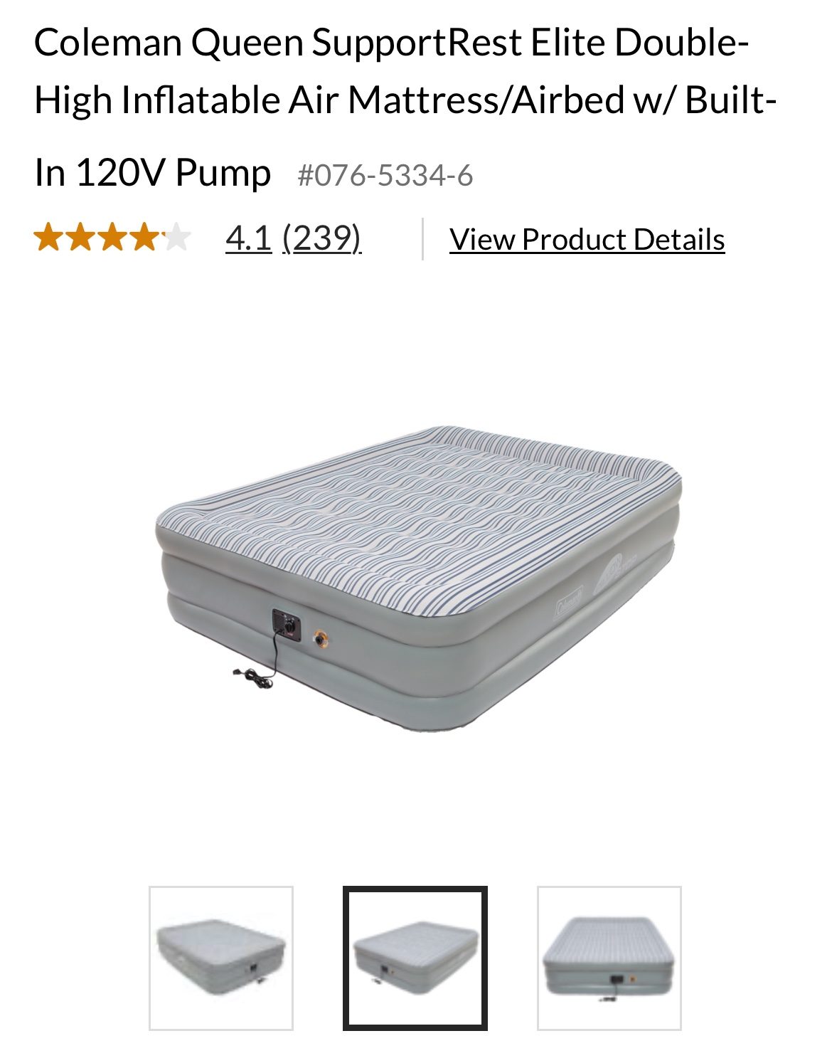🫂 Coleman Queen Double High Inflatable Mattress