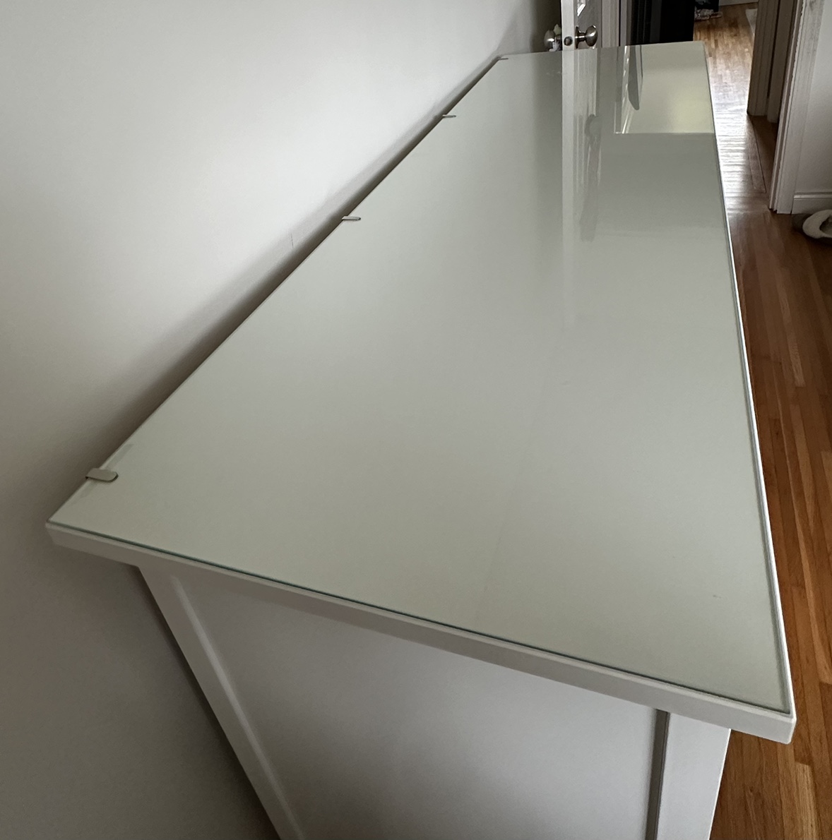 White Dresser with Glass Top - photo 2