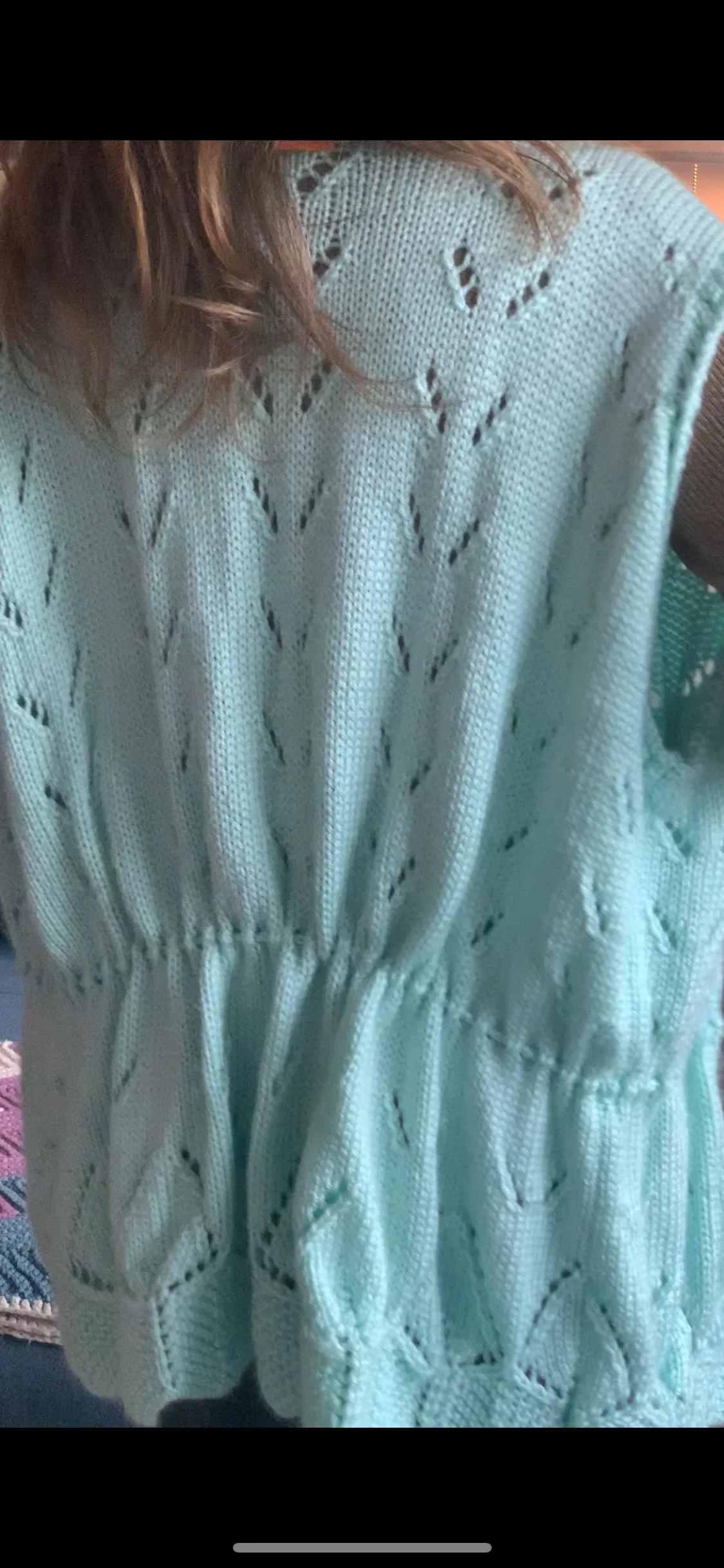 Handmade Mint Green Knit Vest image indicator(6)