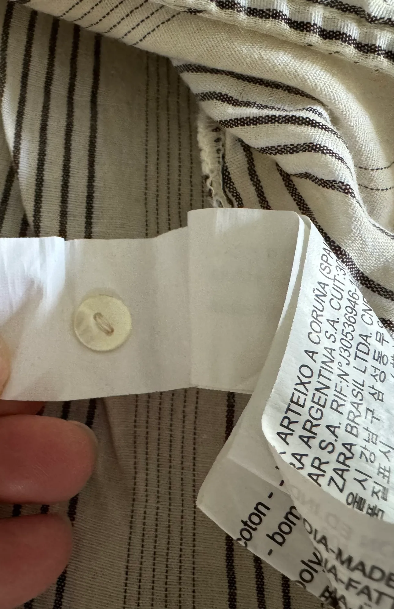 Zara Striped Tie Front Long Blouse image indicator(9)