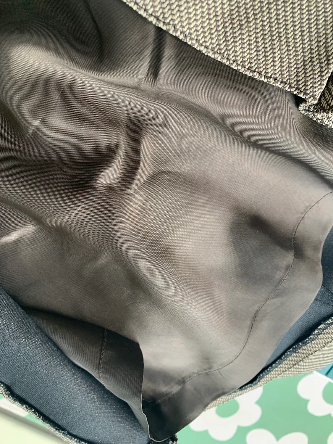 90s Brown & Tan Herringbone Skirt | 100% Wool | Fully Lined image indicator(9)