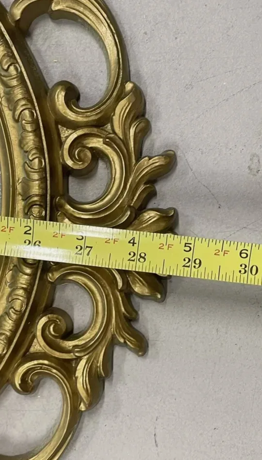 Vintage/mid-century 'Syroco' brand Gold Tone Mirrors image indicator(3)