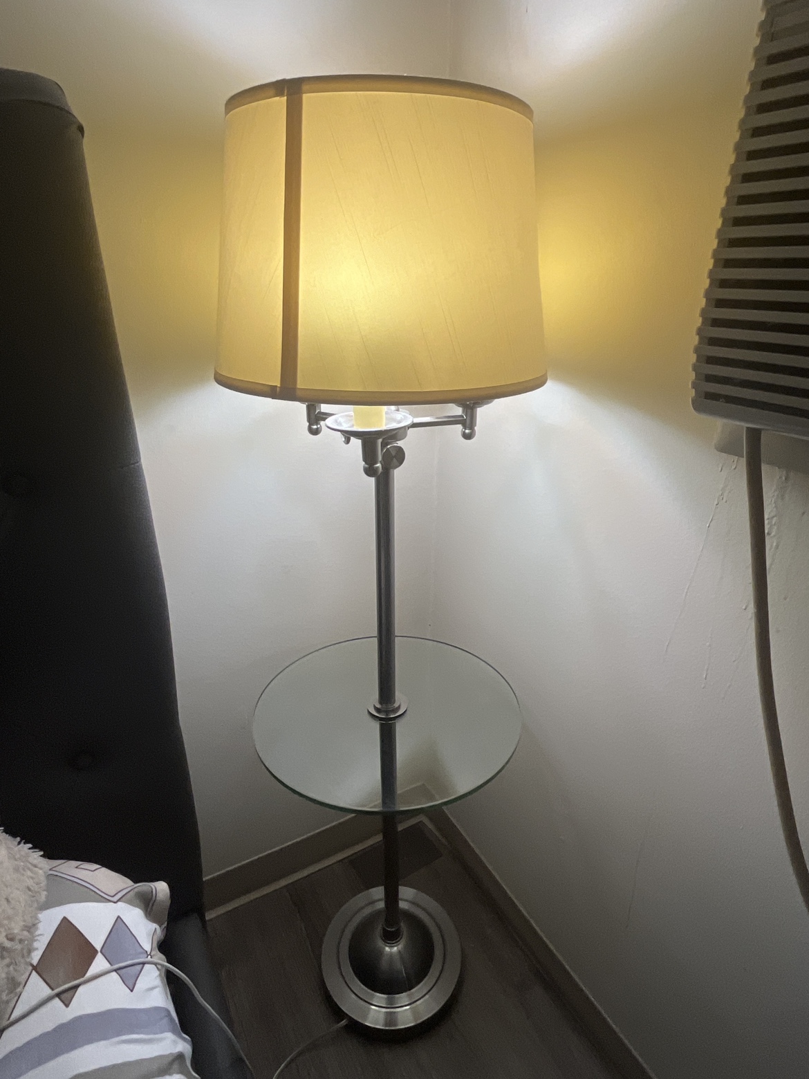 Floor Lamp with Glass Side Table