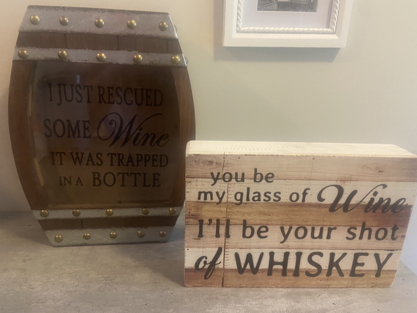 Wine and Whiskey Signs