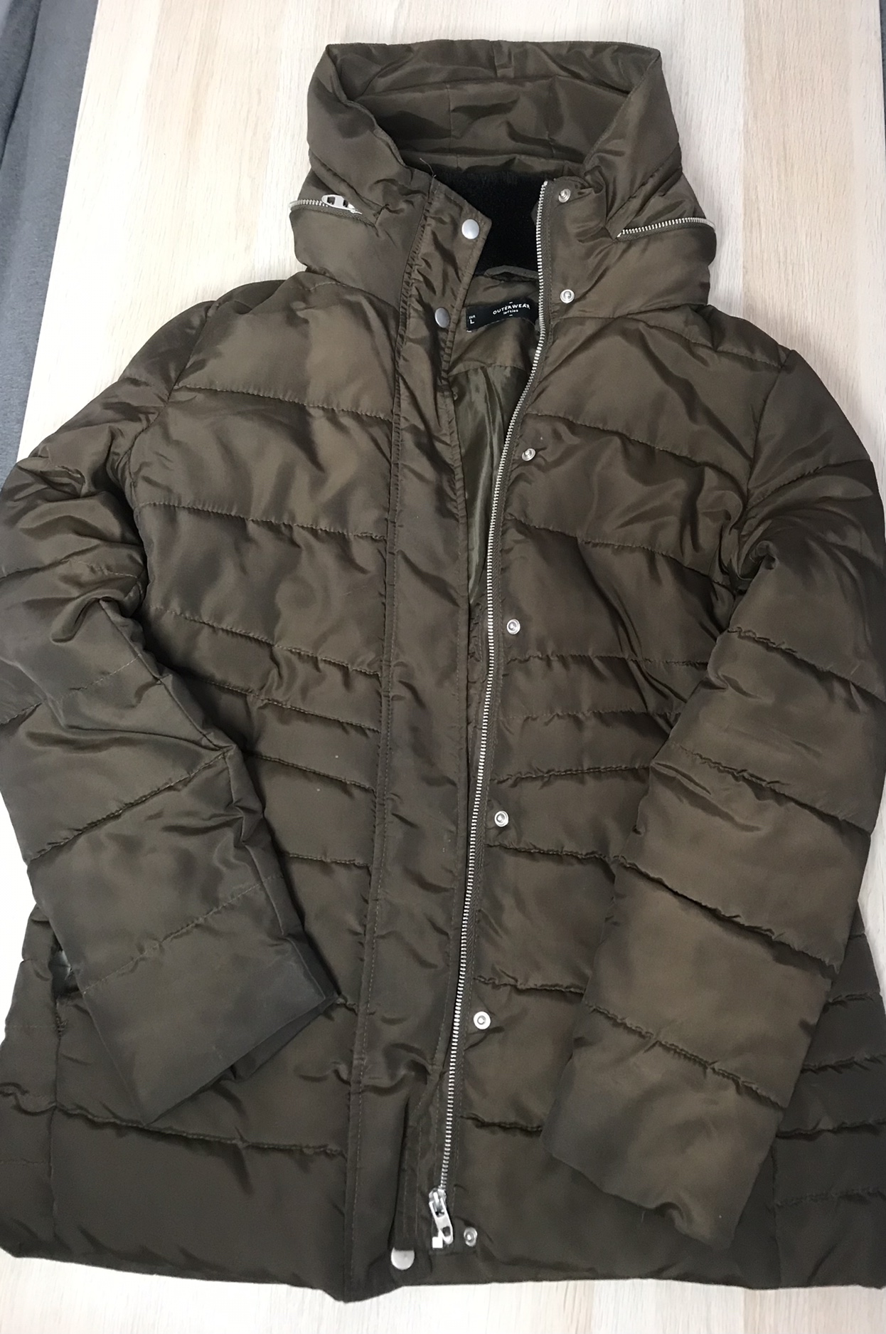 Olive Green Puffer Jacket