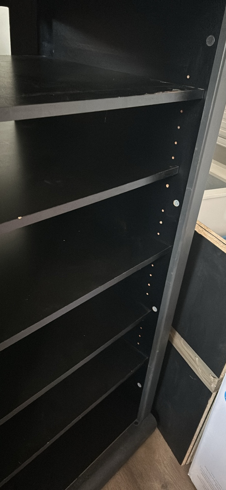 Black 6-Shelf Storage Unit (stereo stand) - photo 2