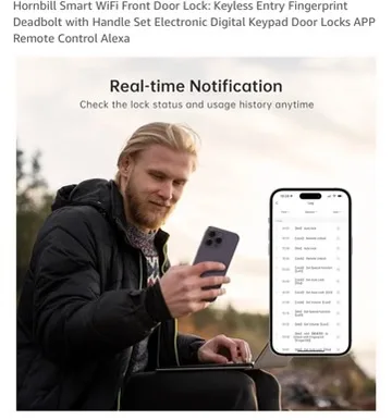 🧡Hornbill Smart WiFi Front Door Lock image indicator(8)