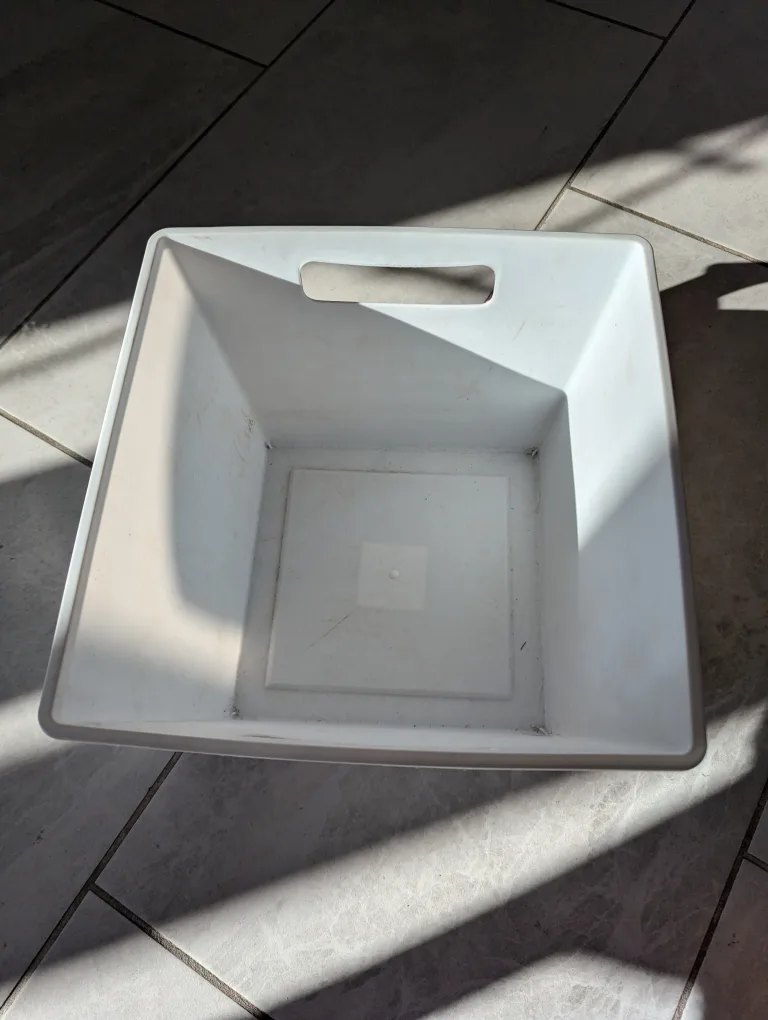White Plastic Square Storage Box thumbnail