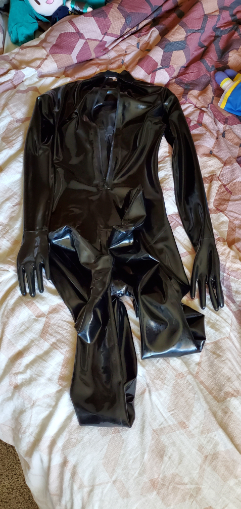 Black Latex Catsuit