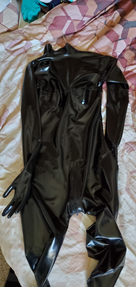 Black Latex Catsuit - photo 2