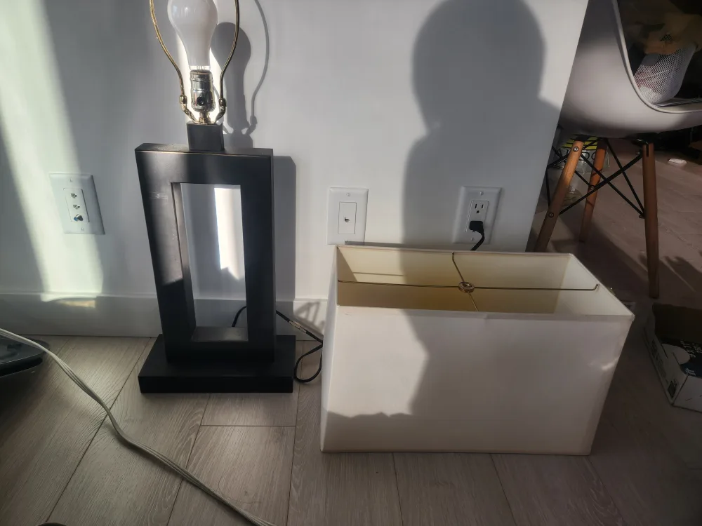 Table Lamp with rectangular metal stand image indicator(2)