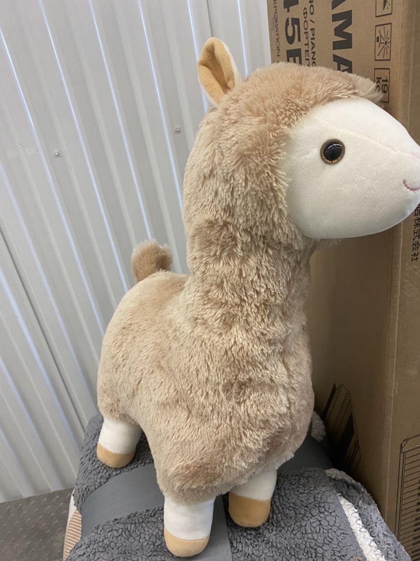 Grey Fleece Blanket , Pillow and Stuffed Llama - photo 2