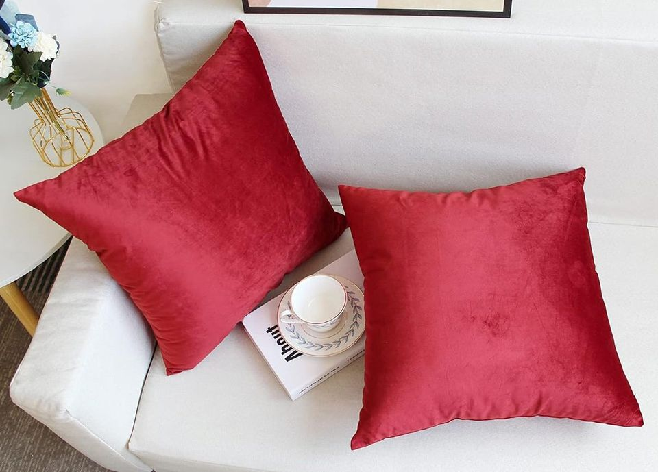 Red Velvet Pillow Covers