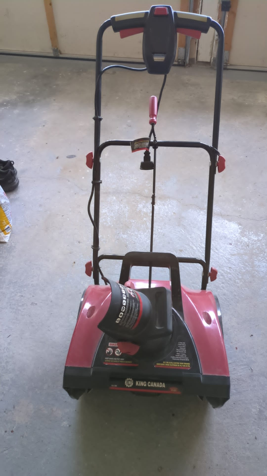 King Canada Electric Snow Blower- Move out sale