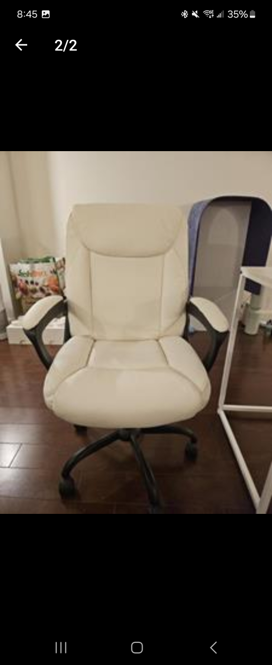 White Desk with Matching Chair