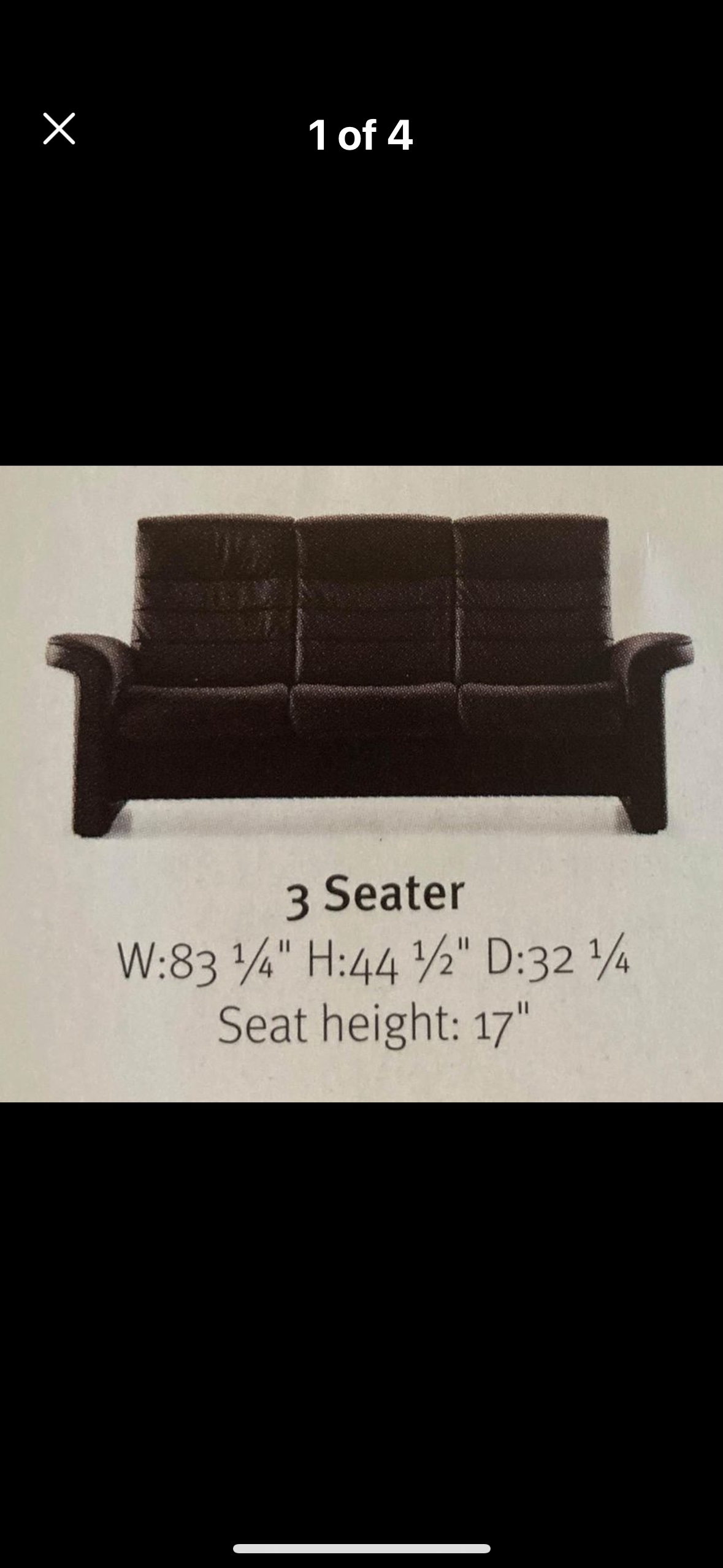 Ekornes Stressless leather couch