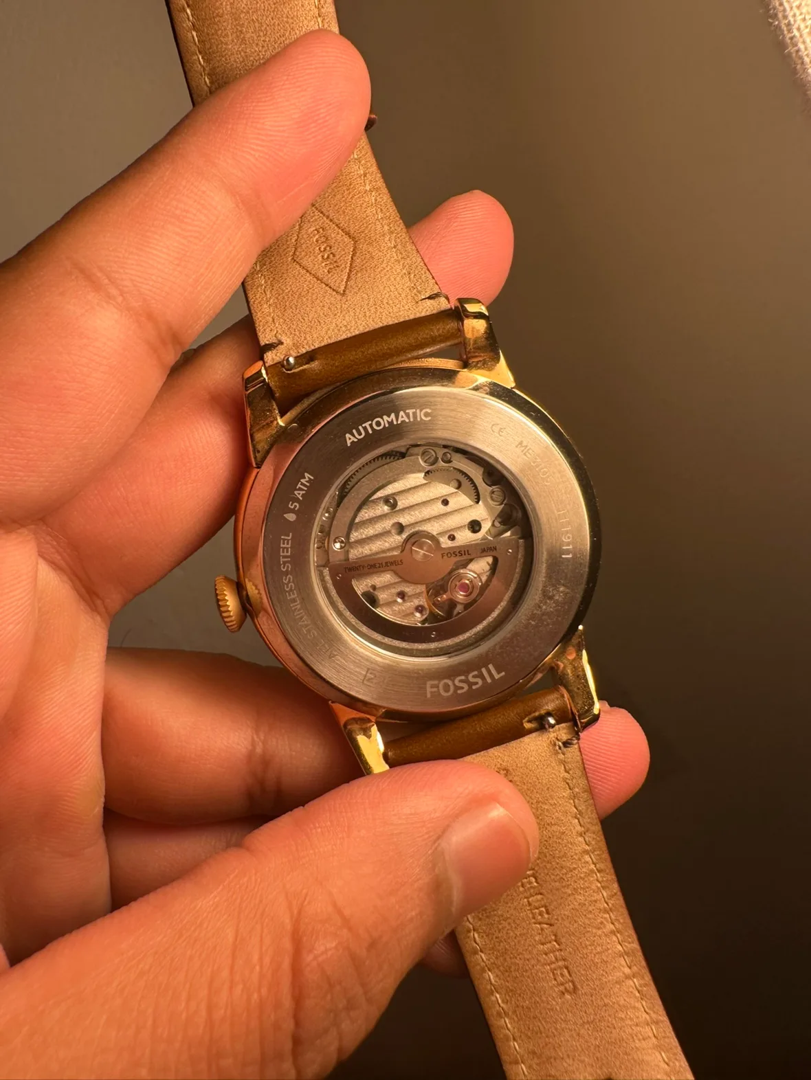 Fossil Townsman Open Heart Automatic Watch - rose gold image indicator(2)