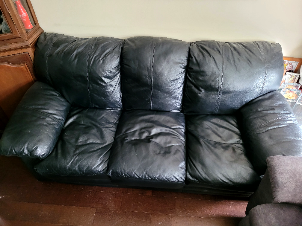 Black Leather Sofa