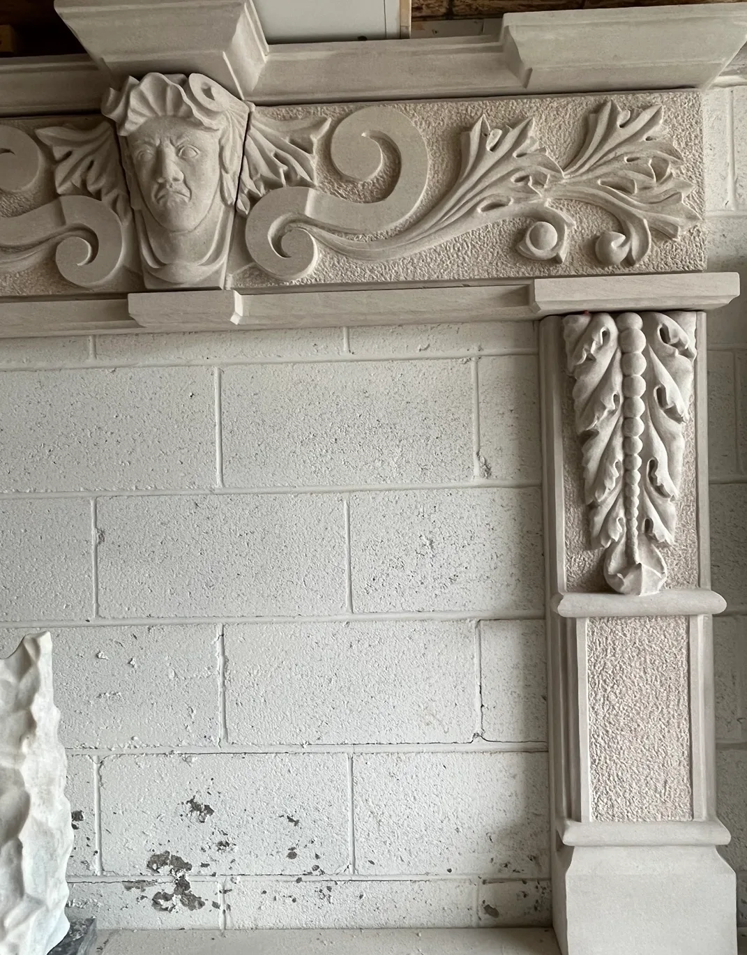 Fireplace Mantel Hand Carved Indiana Limestone image indicator(9)