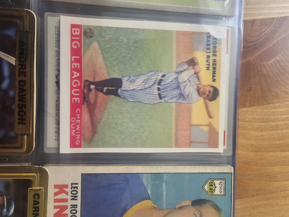 1947 Goudey Big League Chewing Gum  "Babe" Ruth sticker