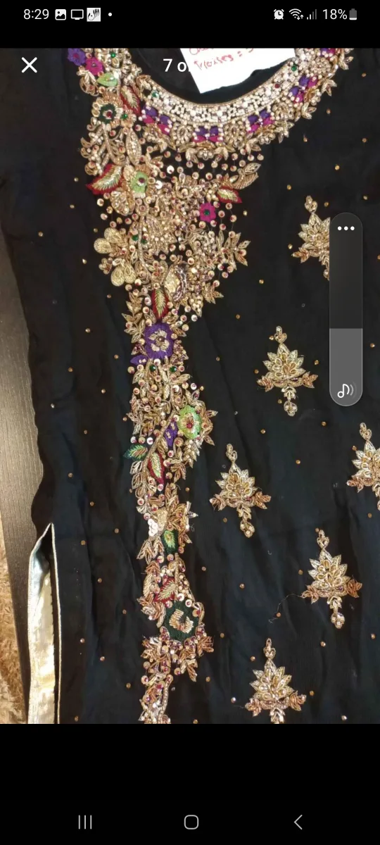 Black Embroidered 3 Piece Suit image indicator(6)