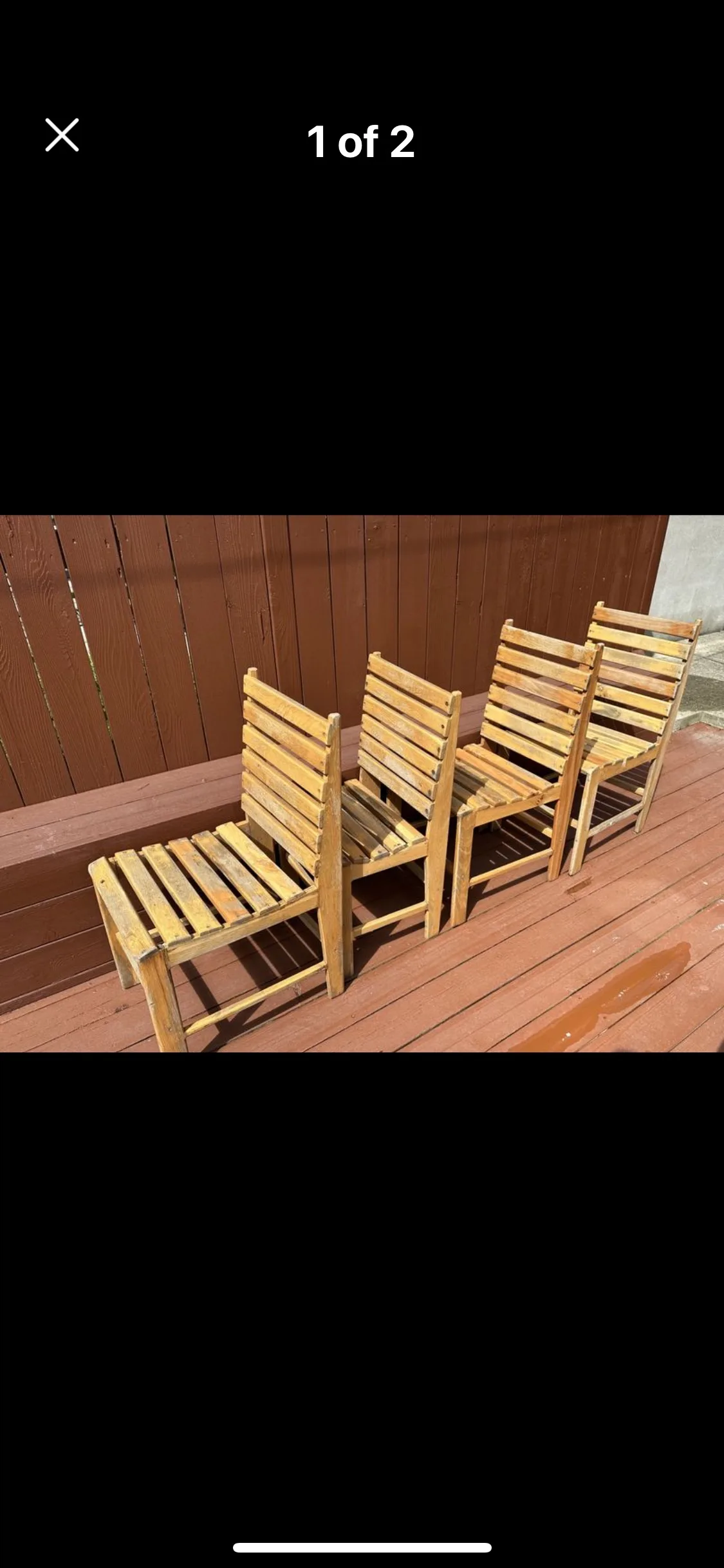 4 Wooden Chairs - $10 for all 4 thumbnail