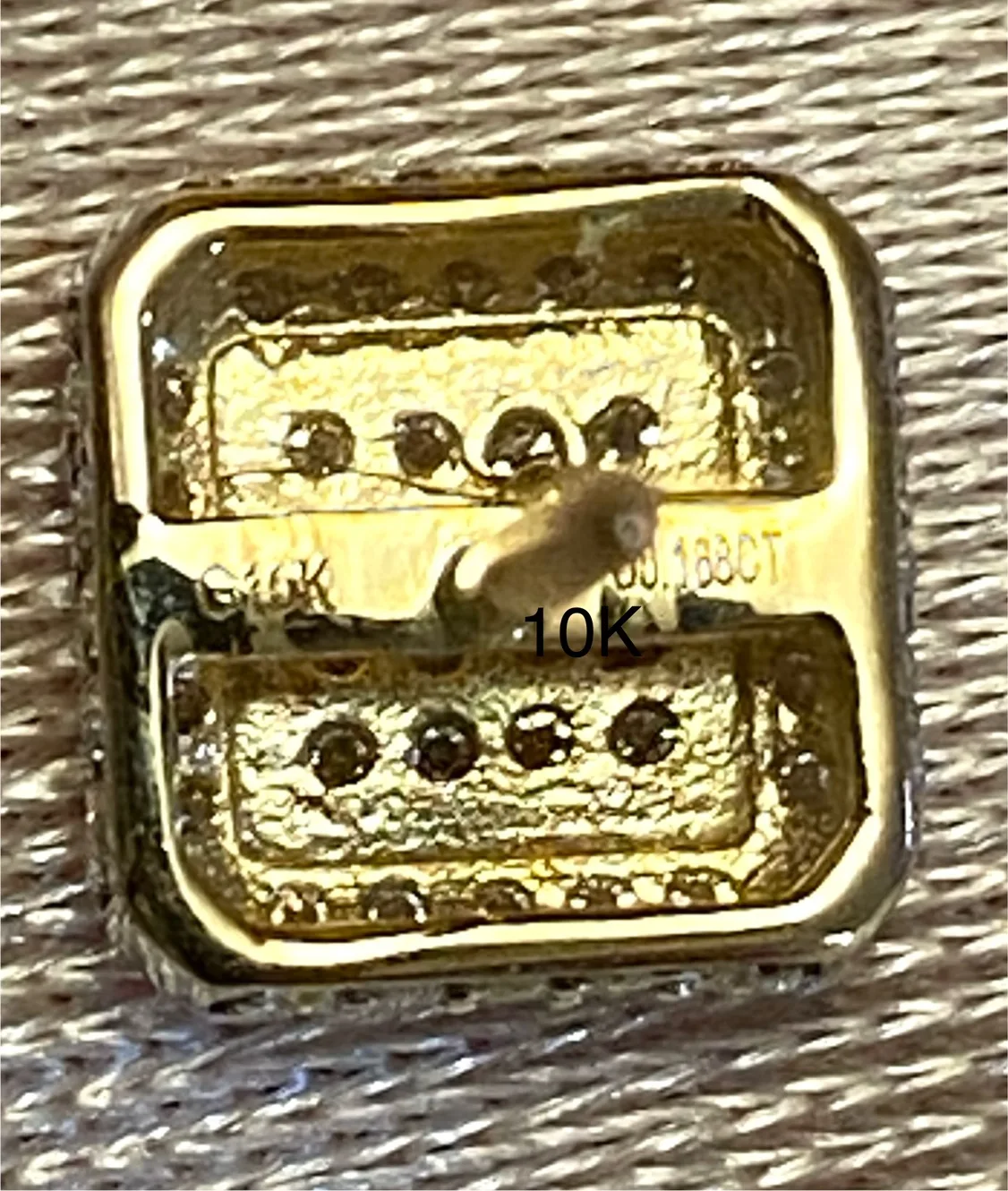10K Gold Diamond Earrings for men and women image indicator(3)