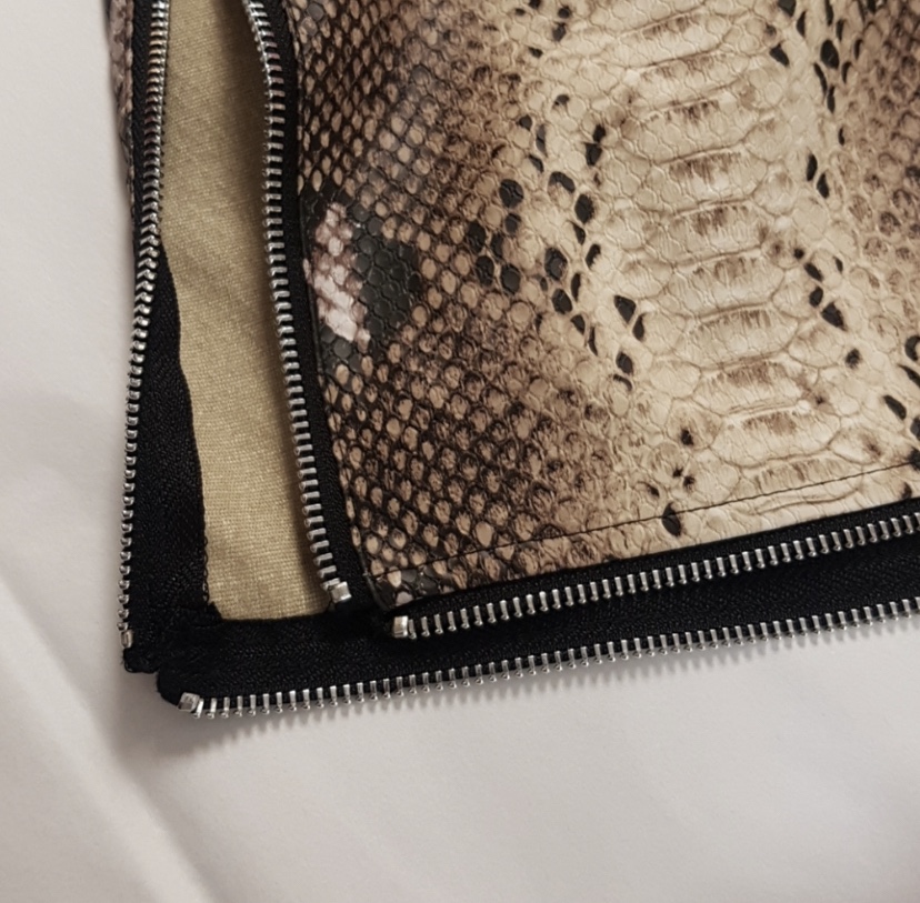 Large leather snakeskin mini skirt new - photo 5