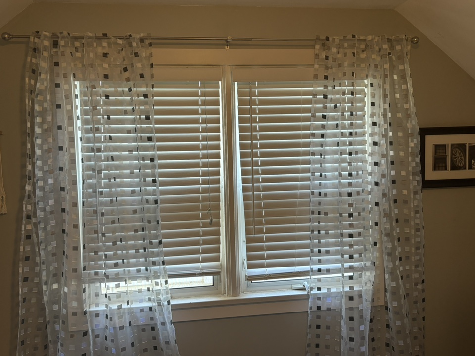 Sheer Geometric Pattern Curtains - photo 2