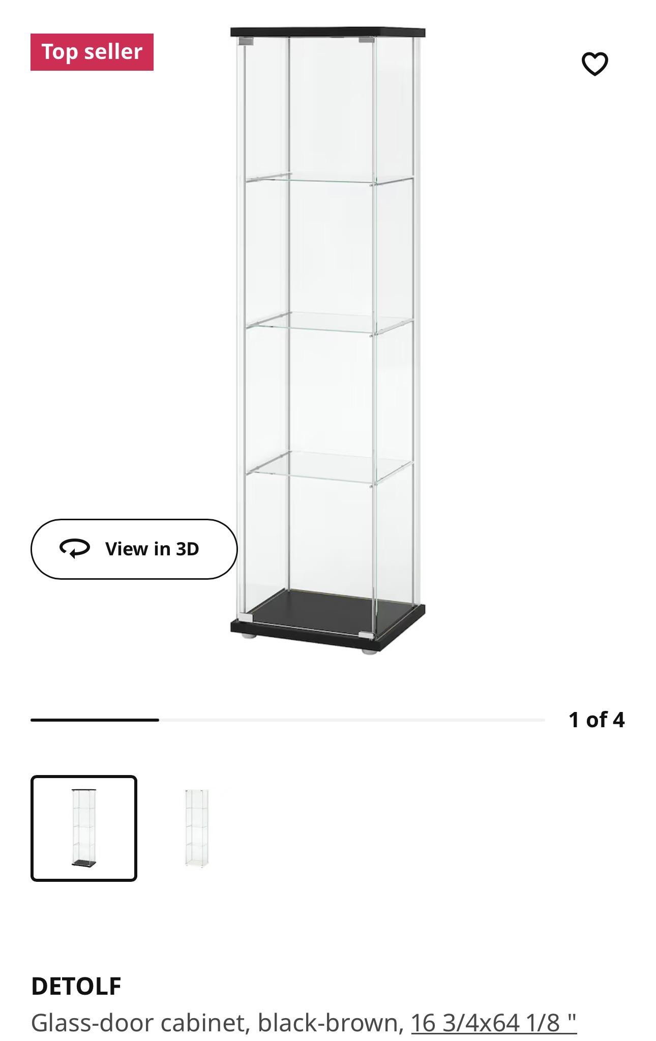 DETOLF Glass-door cabinet (assembled)
