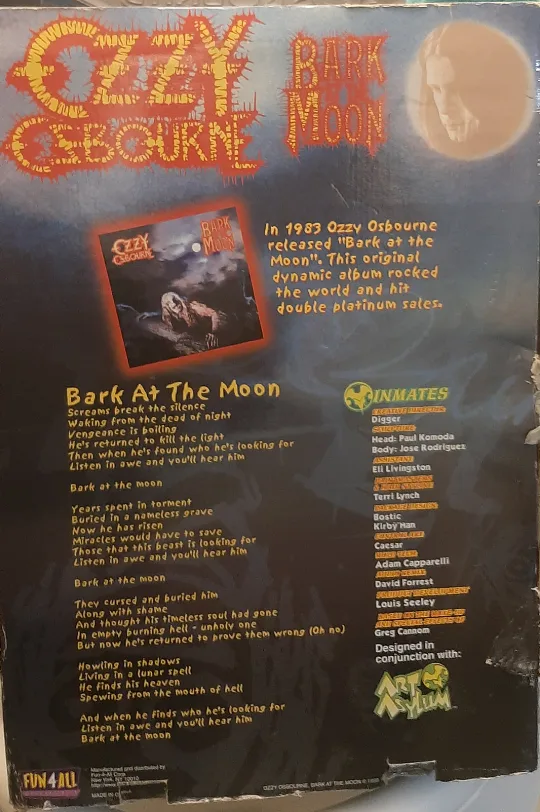 Ozzy Osbourne Bark at the Moon Collectible Rock Doll. price firm image indicator(2)