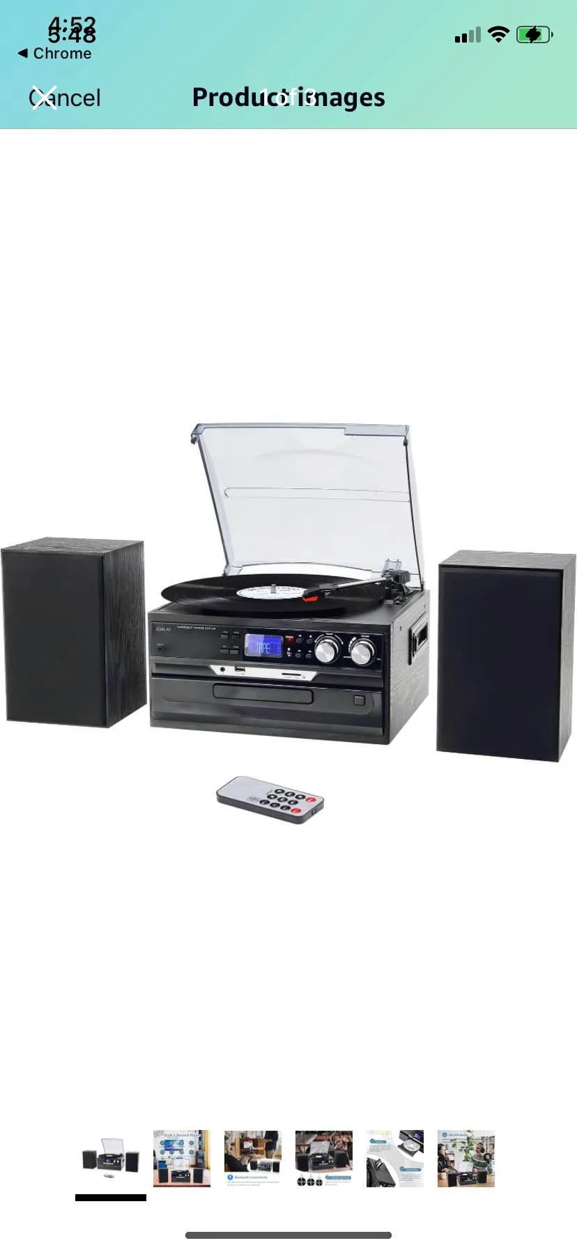 Vintage turntable vinyl Player, Bluetooth ( New