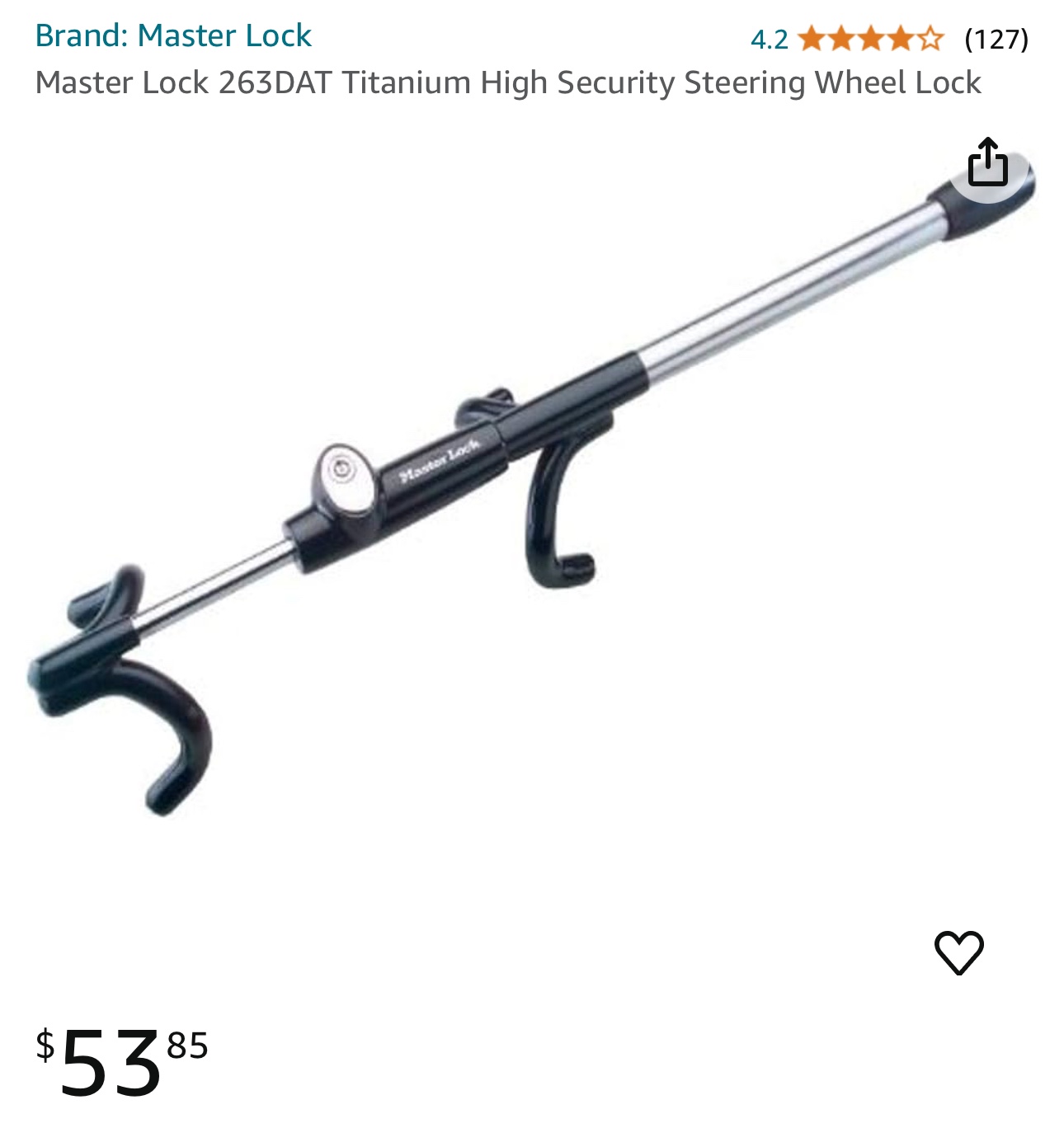 Master Lock Steering Wheel Lock