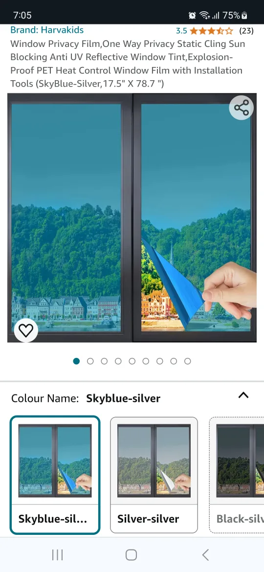 Harvakids Window Privacy Film w/ Installation Tools image indicator(7)