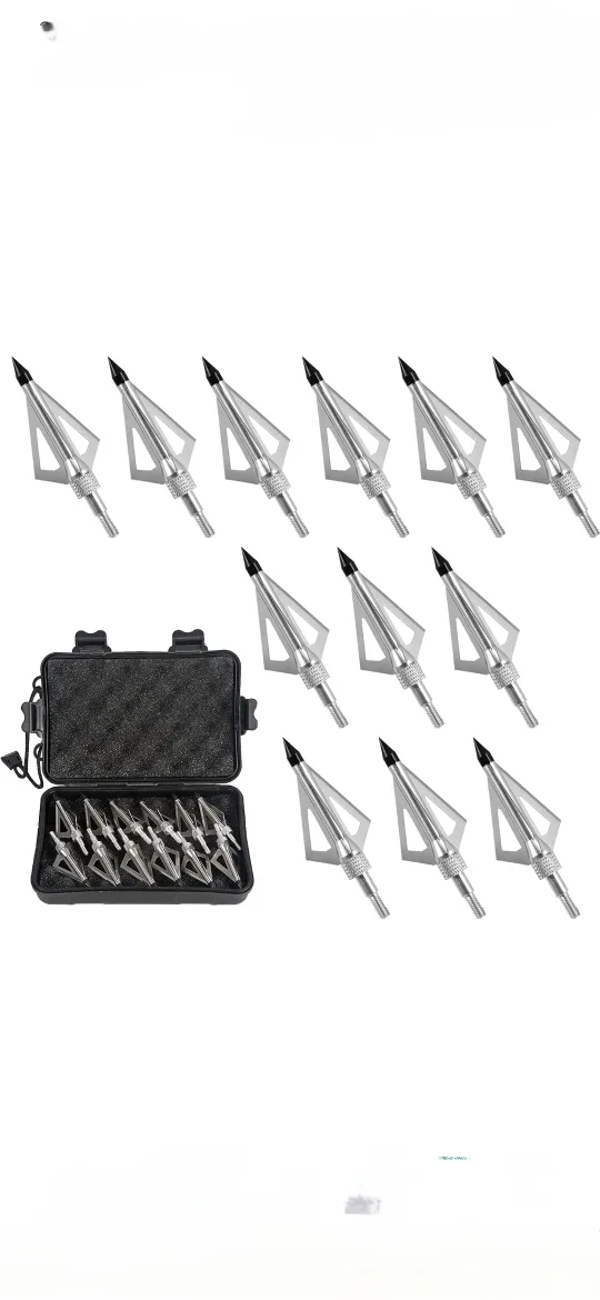12 Pack Broadhead Arrow Tips thumbnail