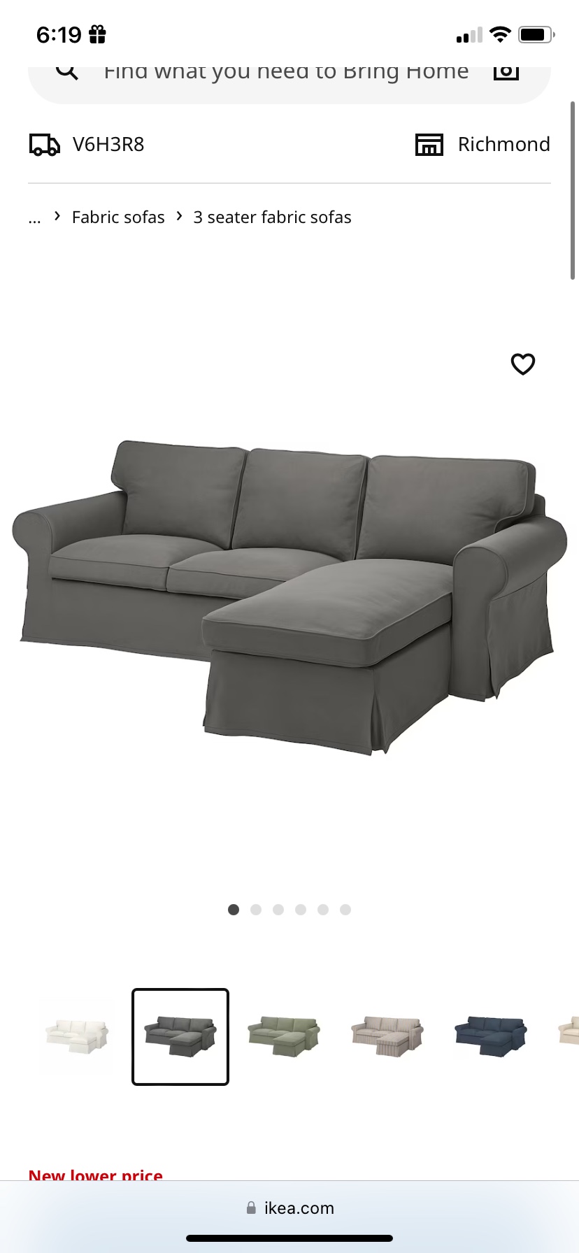 IKEA Grey Sectional Sofa - photo 2