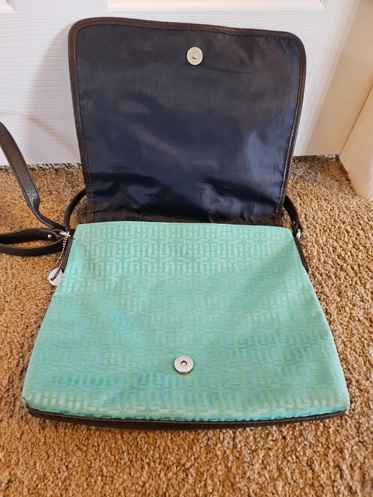 Tommy Hilfiger Blue and Brown Crossbody Bag image indicator(3)