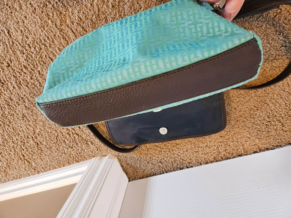 Tommy Hilfiger Blue and Brown Crossbody Bag image indicator(6)