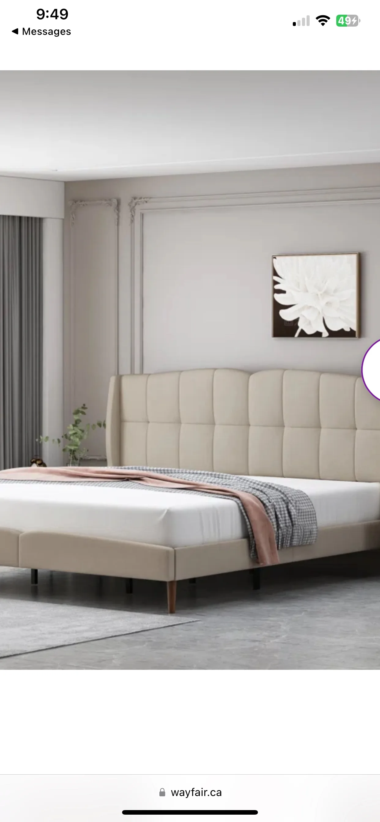 New King Upholstered Bed Frame image indicator(3)